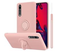 Cadorabo Custodia compatibile con Huawei P20 PRO in LIQUID ROSA - Custodia per Cellulare in Silicone TPU Flessibile con Anello - Paraurti per Cover Posteriore Ultra Sottile