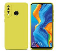 Cadorabo Custodia compatibile con Huawei P30 LITE in FLUID GIALLO - Coperchio protettivo in silicone TPU flessibile