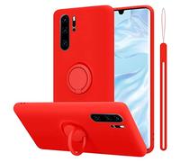 Cadorabo Custodia compatibile con Huawei P30 PRO in LIQUID ROSSO - Custodia per Cellulare in Silicone TPU Flessibile con Anello - Paraurti per Cover Posteriore Ultra Sottile