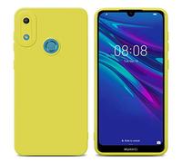 Cadorabo Custodia compatibile con Huawei Y6 2019 in FLUID GIALLO - Coperchio protettivo in silicone TPU flessibile