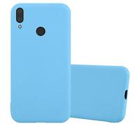 Cadorabo Custodia compatibile con Huawei Y7 2019 / Y7 PRIME 2019 in CANDY BLU - Morbida Cover Protettiva Sottile di Silicone TPU con Bordo Protezione - Ultra Slim Case Antiurto Gel Back Bumper Guscio