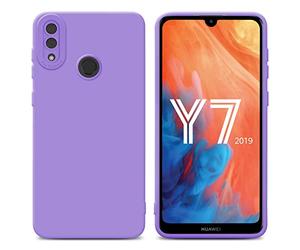 Cadorabo Custodia compatibile con Huawei Y7 2019 / Y7 PRIME 2019 in FLUID VIOLA CHIARO - Coperchio protettivo in silicone TPU flessibile