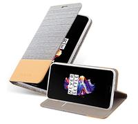 Cadorabo Custodia compatibile con OnePlus 5 in GRIGIO CHIARO MARRONE - Coperchio protettiva con chiusura magnetica, funzione stand e tasca per le carte
