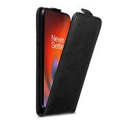 Cadorabo Custodia compatibile con OnePlus Nord 2 5G in NERO DI NOTTE - Protezione in Stile Flip con Chiusura Magnetica - Case Cover Wallet Book Etui