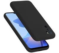 Cadorabo Custodia compatibile con Oppo A16s / A54s in LIQUID NERO - Coperchio protettivo in silicone TPU flessibile