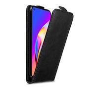 Cadorabo Custodia compatibile con Oppo A94 5G in NERO DI NOTTE - Protezione in Stile Flip con Chiusura Magnetica - Case Cover Wallet Book Etui