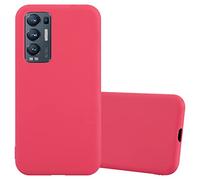 Cadorabo Custodia compatibile con Oppo FIND X3 NEO in CANDY ROSSO - Morbida Cover Protettiva Sottile di Silicone TPU con Bordo Protezione - Ultra Slim Back Case Bumper