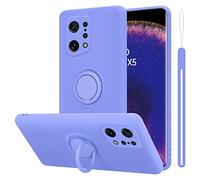 Cadorabo Custodia compatibile con Oppo FIND X5 in LIQUID LILA CHIARO - Coperchio protettivo in silicone TPU flessibile con anello