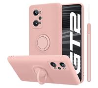 Cadorabo Custodia compatibile con Realme GT 2 / GT Neo 2 in LIQUID ROSA - Coperchio protettivo in silicone TPU flessibile con anello