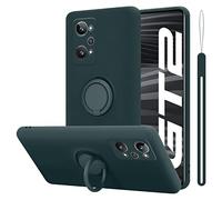 Cadorabo Custodia compatibile con Realme GT 2 / GT Neo 2 in LIQUID VERDE - Coperchio protettivo in silicone TPU flessibile con anello
