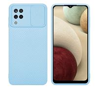 Cadorabo Custodia compatibile con Samsung Galaxy A12 / M12 in Bonbon Azzurro - Coperchio protettivo in silicone TPU flessibile e con protezione per la fotocamera