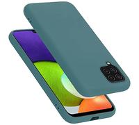 Cadorabo Custodia compatibile con Samsung Galaxy A12 / M12 in LIQUID VERDE - Coperchio protettivo in silicone TPU flessibile