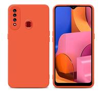 Cadorabo Custodia compatibile con Samsung Galaxy A20s in FLUID ARANCIONE - Coperchio protettivo in silicone TPU flessibile