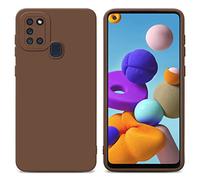 Cadorabo Custodia compatibile con Samsung Galaxy A21s in FLUID MARRONE - Coperchio protettivo in silicone TPU flessibile