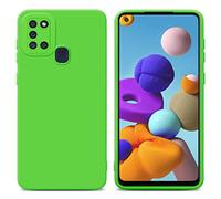 Cadorabo Custodia compatibile con Samsung Galaxy A21s in FLUID VERDE - Coperchio protettivo in silicone TPU flessibile