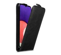 Cadorabo Custodia compatibile con Samsung Galaxy A22 5G in NERO DI NOTTE - Protezione in Stile Flip con Chiusura Magnetica - Case Cover Wallet Book Etui