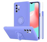 Cadorabo Custodia compatibile con Samsung Galaxy A32 5G in LIQUID LILA CHIARO - Custodia per Cellulare in Silicone TPU Flessibile con Anello - Paraurti per Cover Posteriore Ultra Sottile