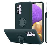 Cadorabo Custodia compatibile con Samsung Galaxy A33 5G in LIQUID VERDE - Custodia per Cellulare in Silicone TPU Flessibile con Anello - Paraurti per Cover Posteriore Ultra Sottile