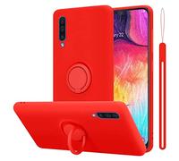 Cadorabo Custodia compatibile con Samsung Galaxy A50 / A50s / A30s in LIQUID ROSSO - Custodia per Cellulare in Silicone TPU Flessibile con Anello - Paraurti per Cover Posteriore Ultra Sottile