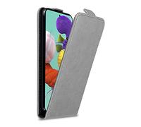 Cadorabo Custodia compatibile con Samsung Galaxy A51 4G / M40s in GRIGIO TITANIO - Protezione in Stile Flip con Chiusura Magnetica - Case Cover Wallet Book Etui