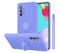 Cadorabo Custodia compatibile con Samsung Galaxy A52 4G / 5G in LIQUID LILA CHIARO - Custodia per Cellulare in Silicone TPU Flessibile con Anello - Paraurti per Cover Posteriore Ultra Sottile