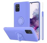 Cadorabo Custodia compatibile con Samsung Galaxy A71 4G in LIQUID LILA CHIARO - Custodia per Cellulare in Silicone TPU Flessibile con Anello - Paraurti per Cover Posteriore Ultra Sottile