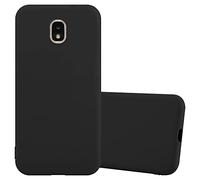 Cadorabo Custodia compatibile con Samsung Galaxy J3 2018 in CANDY NERO - Morbida Cover Protettiva Sottile di Silicone TPU con Bordo Protezione - Ultra Slim Case Antiurto Gel Back Bumper Guscio