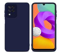 Cadorabo Custodia compatibile con Samsung Galaxy M22 / M32 4G in FLUID BLU SCURO - Coperchio protettivo in silicone TPU flessibile