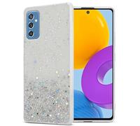 Cadorabo Custodia compatibile con Samsung Galaxy M52 5G in Trasparente con Glitter - Coperchio protettivo in silicone TPU flessibile con glitter scintillanti