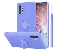 Cadorabo Custodia compatibile con Samsung Galaxy NOTE 10 PLUS in LIQUID LILA CHIARO - Custodia per Cellulare in Silicone TPU Flessibile con Anello - Paraurti per Cover Posteriore Ultra Sottile
