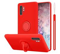 Cadorabo Custodia compatibile con Samsung Galaxy NOTE 10 PLUS in LIQUID ROSSO - Custodia per Cellulare in Silicone TPU Flessibile con Anello - Paraurti per Cover Posteriore Ultra Sottile