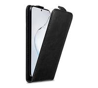 Cadorabo Custodia compatibile con Samsung Galaxy NOTE 10 PLUS in NERO DI NOTTE - Protezione in Stile Flip con Chiusura Magnetica - Case Cover Wallet Book Etui