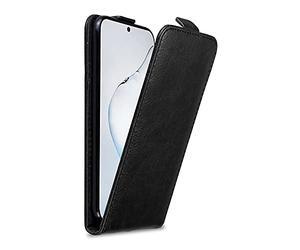 Cadorabo Custodia compatibile con Samsung Galaxy NOTE 10 PLUS in NERO DI NOTTE - Protezione in Stile Flip con Chiusura Magnetica - Case Cover Wallet Book Etui