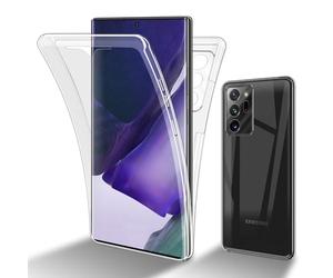 Cadorabo Custodia compatibile con Samsung Galaxy NOTE 20 ULTRA in TRANSPARENTE - Custodia per cellulare completa a 360° anteriore e posteriore Protezione a tutto tondo con protezione dello schermo