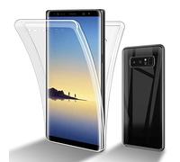 Cadorabo Custodia compatibile con Samsung Galaxy NOTE 8 in TRANSPARENTE - 360° Full Body Copertura protettiva - Protezione anteriore e posteriore, protezione a tutto tondo con protezione del display
