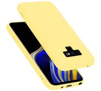 Cadorabo Custodia compatibile con Samsung Galaxy NOTE 9 in LIQUID GIALLO - Morbida Cover Protettiva Sottile di Silicone TPU con Bordo Protezione - Ultra Slim Case Antiurto Gel Back Bumper Guscio