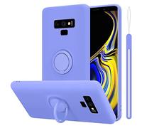 CADORABO in silicone TPU flessibile con anello Cover per Samsung Galaxy NOTE 9, LIQUID LILA CHIARO