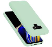 Cadorabo Custodia compatibile con Samsung Galaxy NOTE 9 in LIQUID VERDE CHIARO - Morbida Cover Protettiva Sottile di Silicone TPU con Bordo Protezione - Ultra Slim Case Antiurto Gel Back Bumper Guscio
