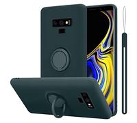 Cadorabo Custodia compatibile con Samsung Galaxy NOTE 9 in LIQUID VERDE - Custodia per Cellulare in Silicone TPU Flessibile con Anello - Paraurti per Cover Posteriore Ultra Sottile