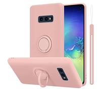 Cadorabo Custodia compatibile con Samsung Galaxy S10e in LIQUID ROSA - Custodia per Cellulare in Silicone TPU Flessibile con Anello - Paraurti per Cover Posteriore Ultra Sottile