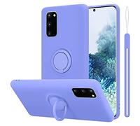 Cadorabo Custodia compatibile con Samsung Galaxy S20 FE in LIQUID LILA CHIARO - Custodia per Cellulare in Silicone TPU Flessibile con Anello - Paraurti per Cover Posteriore Ultra Sottile