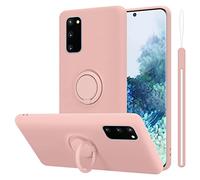 Cadorabo Custodia compatibile con Samsung Galaxy S20 FE in LIQUID ROSA - Custodia per Cellulare in Silicone TPU Flessibile con Anello - Paraurti per Cover Posteriore Ultra Sottile