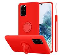 Cadorabo Custodia compatibile con Samsung Galaxy S20 PLUS in LIQUID ROSSO - Custodia per Cellulare in Silicone TPU Flessibile con Anello - Paraurti per Cover Posteriore Ultra Sottile