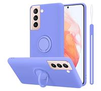 Cadorabo Custodia compatibile con Samsung Galaxy S22 in LIQUID LILA CHIARO - Custodia per Cellulare in Silicone TPU Flessibile con Anello - Paraurti per Cover Posteriore Ultra Sottile