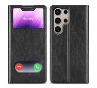 Cadorabo Custodia compatibile con Samsung Galaxy S24 ULTRA in NERO COMETA - Coperchio protettivo con chiusura magnetica, funzione stand e 2 finestre di visualizzazione