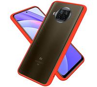 Cadorabo Custodia compatibile con Xiaomi Mi 10T Lite in Rosso Opaco - Bottoni Neri - custodia per cellulare con interno in silicone TPU e retro in plastica opaca - cover protettiva ibrida