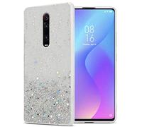 Cadorabo Custodia compatibile con Xiaomi Mi 9T / Mi 9T PRO/RedMi K20 / RedMi K20 PRO in Trasparente con Glitter - Coperchio protettivo in silicone TPU flessibile con glitter scintillanti