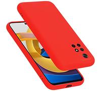 Cadorabo Custodia compatibile con Xiaomi POCO M4 PRO 5G in LIQUID ROSSO - Coperchio protettivo in silicone TPU flessibile