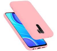 Cadorabo Custodia compatibile con Xiaomi Redmi 9 in LIQUID ROSA - Morbida Cover Protettiva Sottile di Silicone TPU con Bordo Protezione - Ultra Slim Case Antiurto Gel Back Bumper Guscio