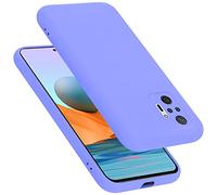 Cadorabo Custodia compatibile con Xiaomi Redmi Note 10 Pro in LIQUID LILA CHIARO - Morbida Cover Protettiva Sottile di Silicone TPU con Bordo Protezione - Ultra Slim Case Antiurto Gel Back Bumper